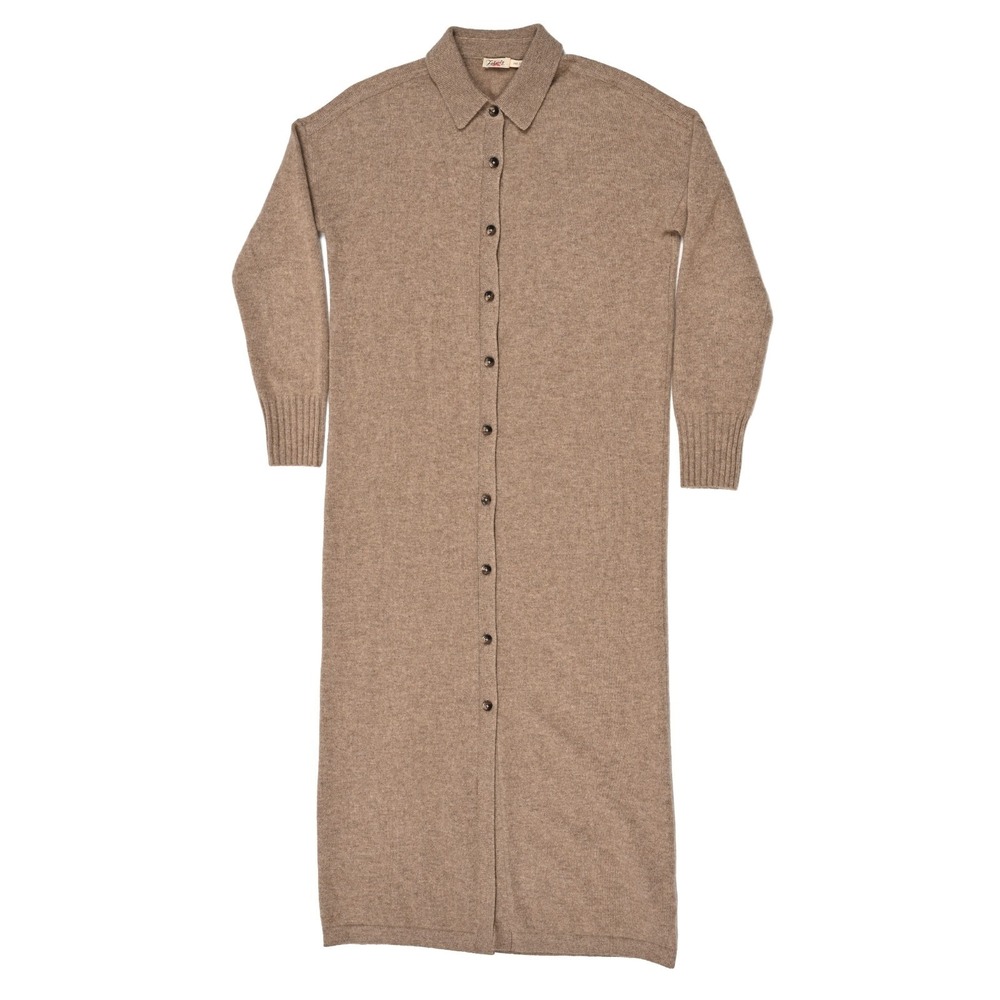 Faherty Tropical 100% Cashmere Maxi  Shirtdress Women's XXS Sweater Dress‎ Shirt